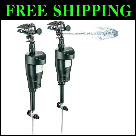 Humane Motion Activated Pet Deterrent Sprinkler Set - Protect Your Yard Safely