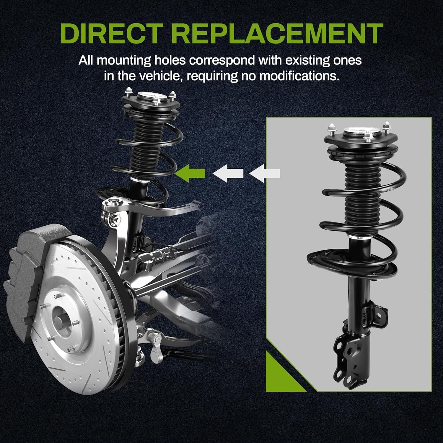 All-in-One Front Strut Set for 2006-2012 RAV4 - Safety & Performance Boost
