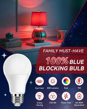 Load image into Gallery viewer, High-Brightness 900 Lumen Red Night Light Bulbs - Ideal for Bedrooms &amp; Nurseries