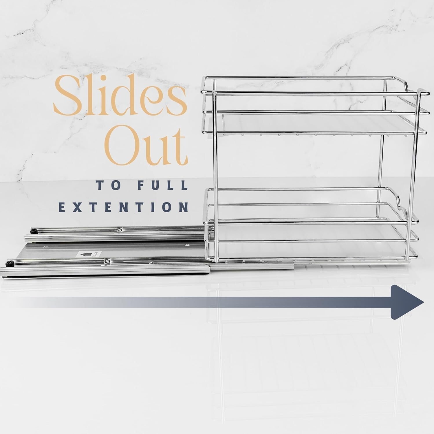 Organize Spices Effortlessly with Heavy-Duty Pull-Out Rack, Lifetime Limited