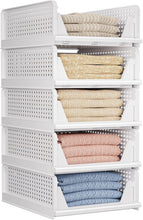 Load image into Gallery viewer, 5 Pack Stackable Closet Organizers - Multi-Functional Storage Bins for Any Room