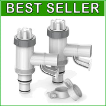 Load image into Gallery viewer, Durable Swimming Pool Hose Adapter with Leak-Proof Plunger Valves - 2 Pack