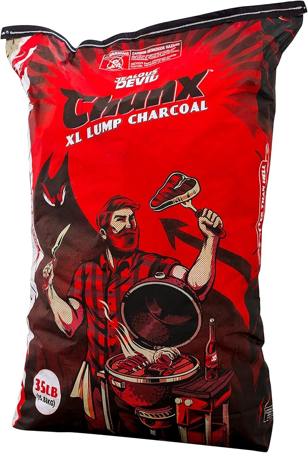 100% Natural Hardwood Lump Charcoal - 35LB Ultra-Dense for Superior Burn
