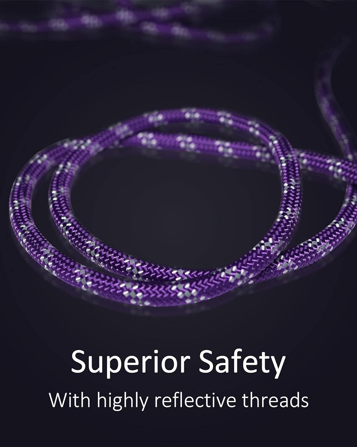 Premium 2 Pack Long Dog Leashes: 50FT with Reflective Thread for Added Safety