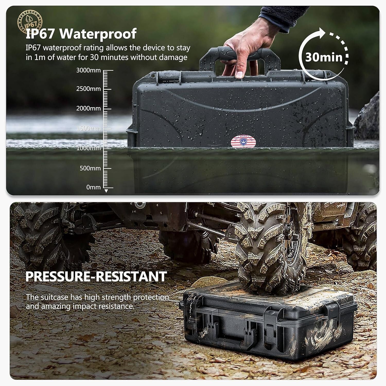 Lightweight ABS Hard Pistol Carrier with Desiccant for Safe Storage & Travel