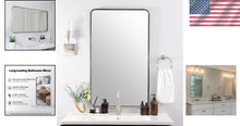 Load image into Gallery viewer, Sleek 40x24 Chrome Framed Bathroom Mirror - Easy Installation and Modern Design
