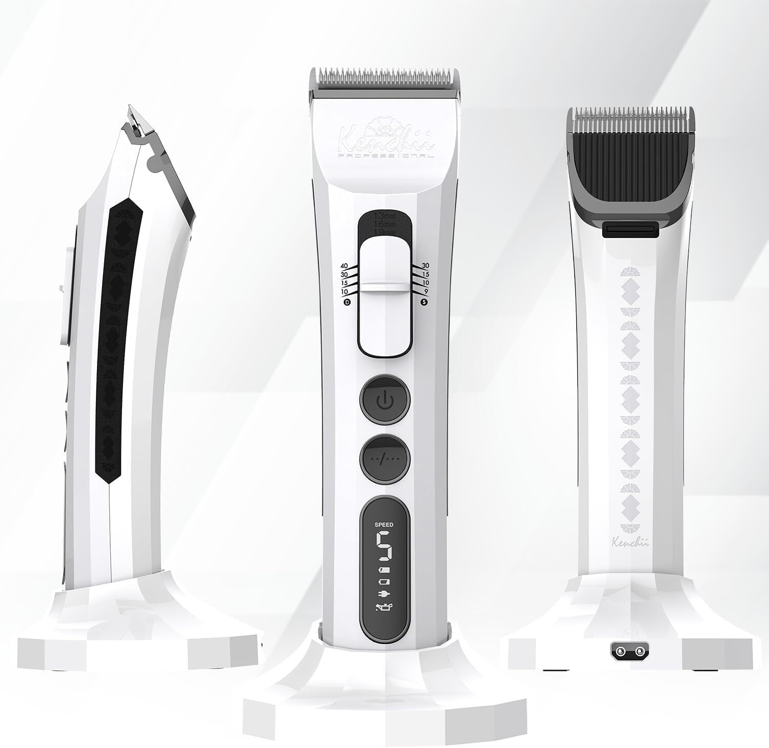 4-in-1 Cordless Dog Grooming Clippers - Quiet, Precision Trim Tool in White