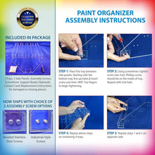 Load image into Gallery viewer, Portable Paint Organizer &amp; Brush Holder - Durable, Clear Acrylic with Style