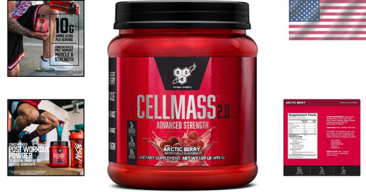 CELLMASS 2.0 Arctic Berry - 25 Servings of Advanced Post-Workout Recovery Powder