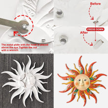 Load image into Gallery viewer, 23.6-Inch Large Metal Sun Wall Art - Indoor &amp; Outdoor Decor for Vibrant Spaces