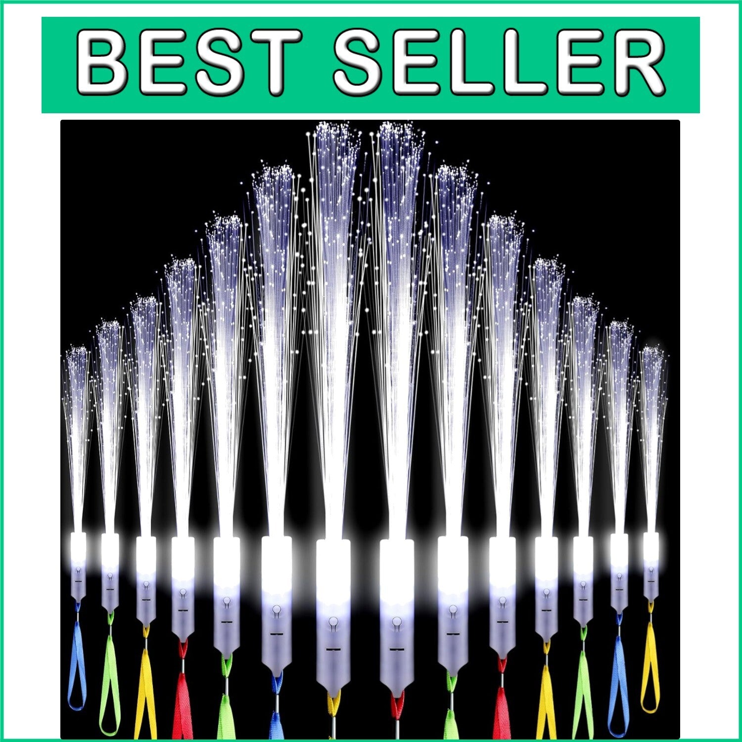 Durable 120-Piece Fiber Optic Glow Wands - Perfect for Weddings & Celebrations