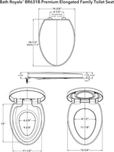 Load image into Gallery viewer, Premium Elongated Almond Potty Training Toilet Seat - Easy Clean &amp; Slow Close