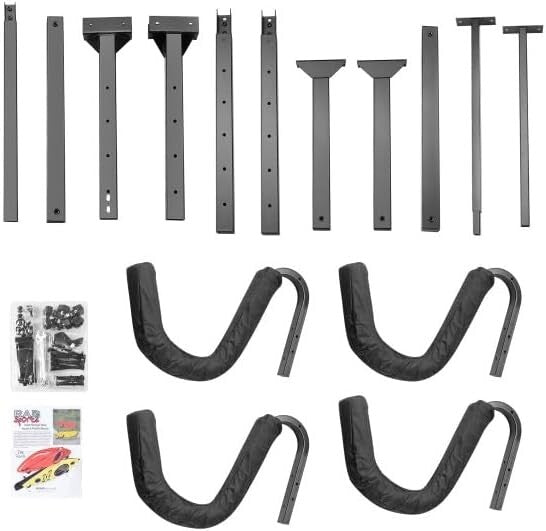 Heavy-Duty Freestanding Kayak Storage Rack with Padded Arms - Holds 2 Kayaks