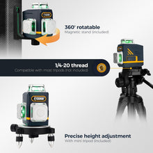Load image into Gallery viewer, Compact Self-Leveling Laser Level with 12 Bright Lines – Durable and Portable