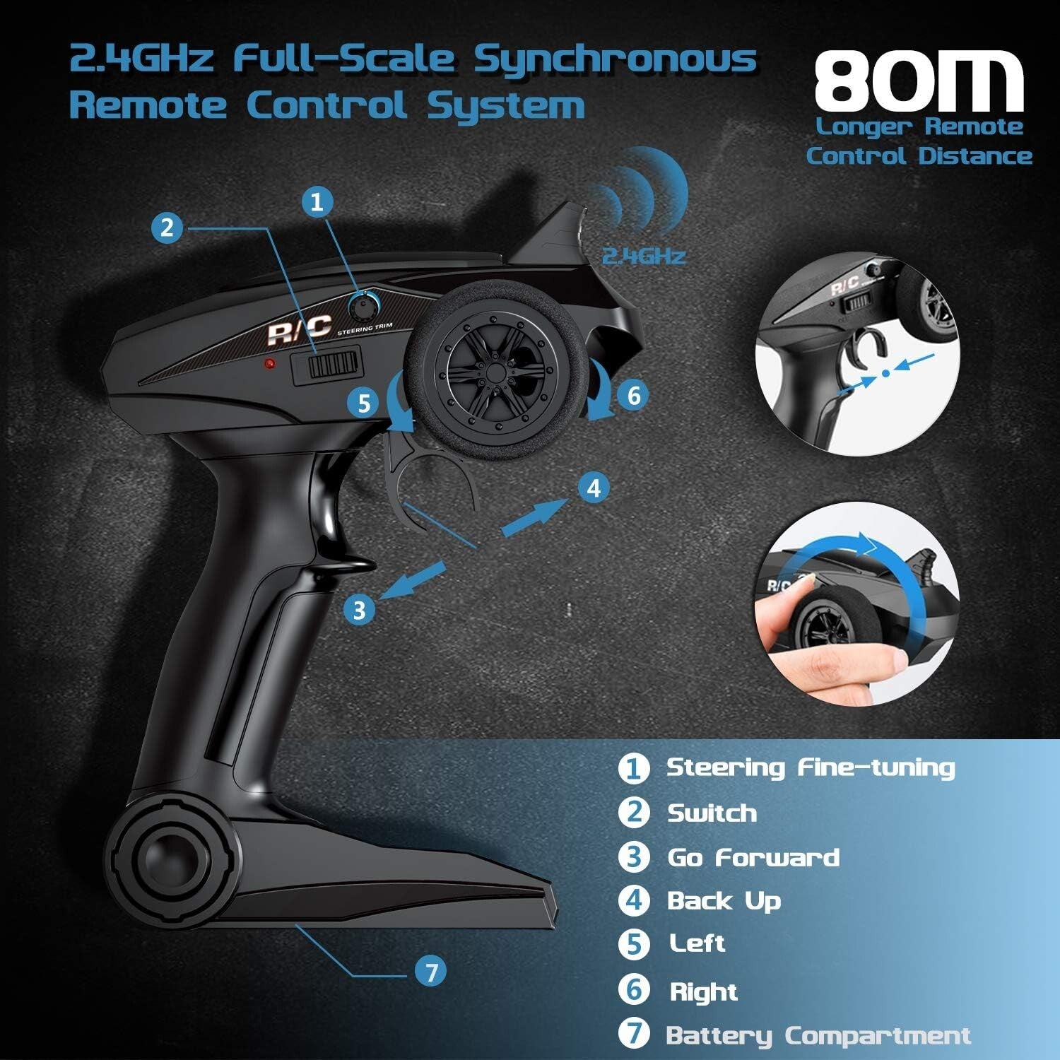 4WD High Speed Remote Control Truck - 1:18 Scale with Long-Lasting Battery Life