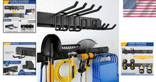 Load image into Gallery viewer, Powder Coated Wall-Mount Tool Organizer - 300lbs Capacity for Garden &amp; Garage