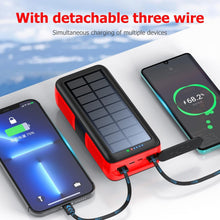 Load image into Gallery viewer, Portable Solar Charger Power Bank with 4 LED Flashlight &amp; Fast Charging Capacity
