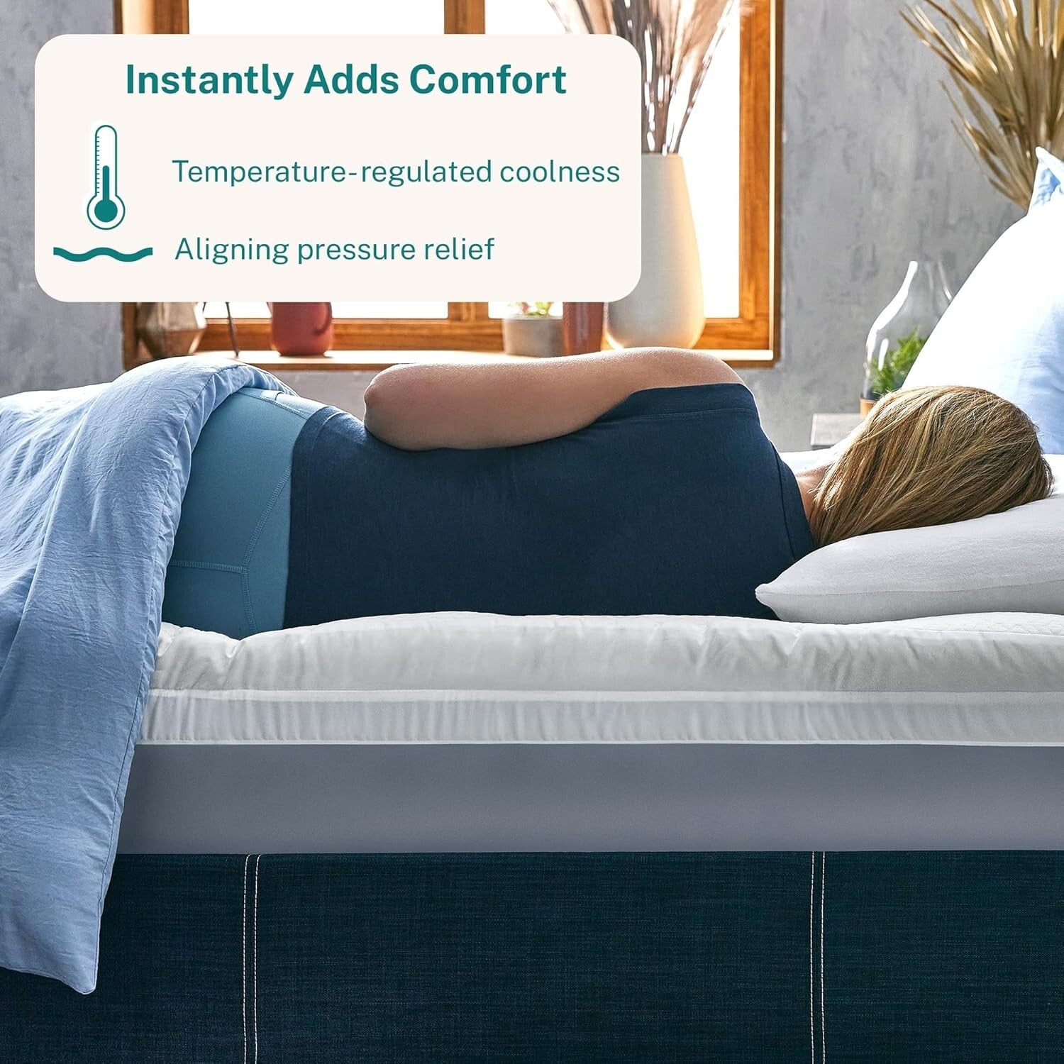 4 Inch Cooling Memory Foam Mattress Topper – Perfect for California King Beds