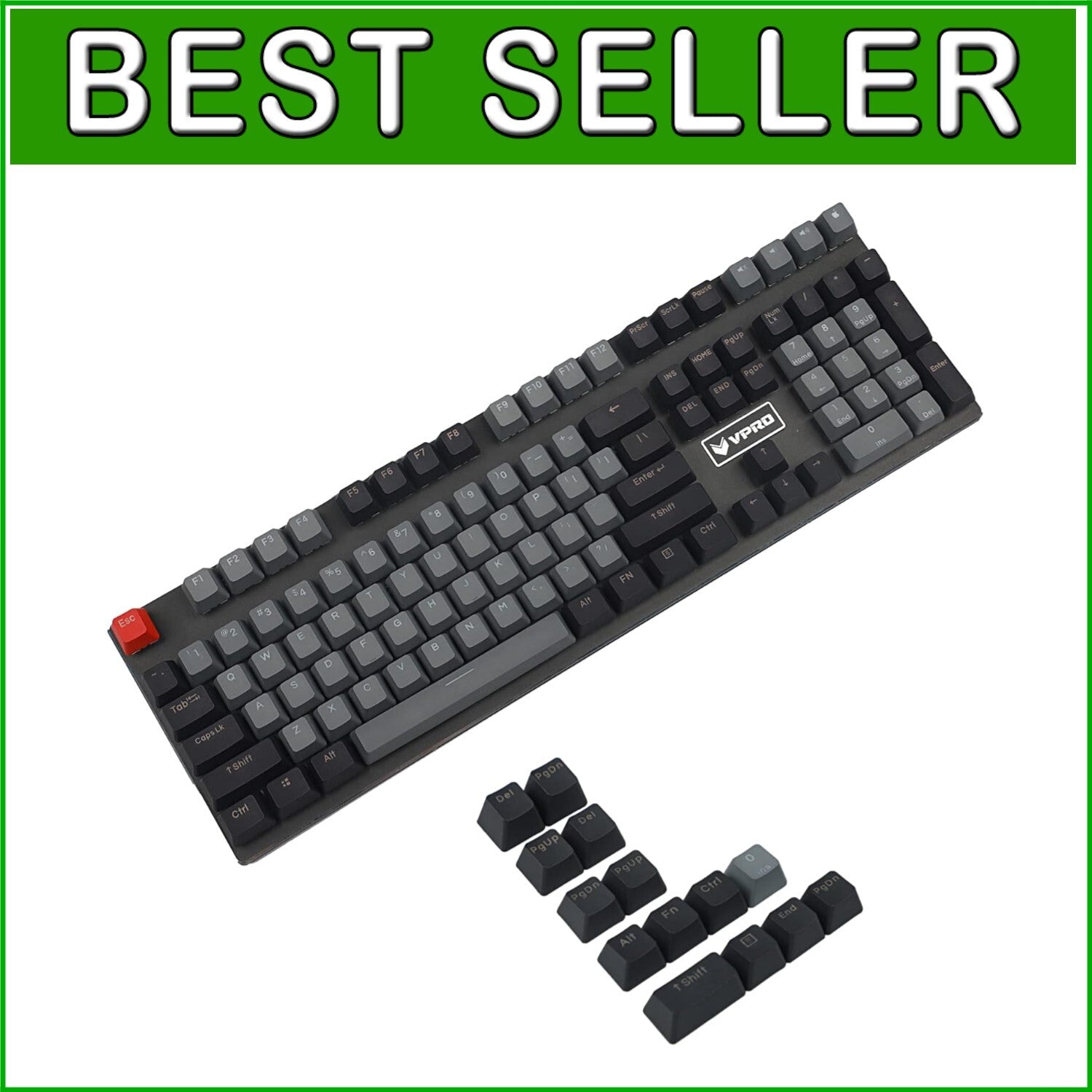 Waterproof Dolch 122 Key PBT Shine-Through Keycap Set for Mechanical Keyboards