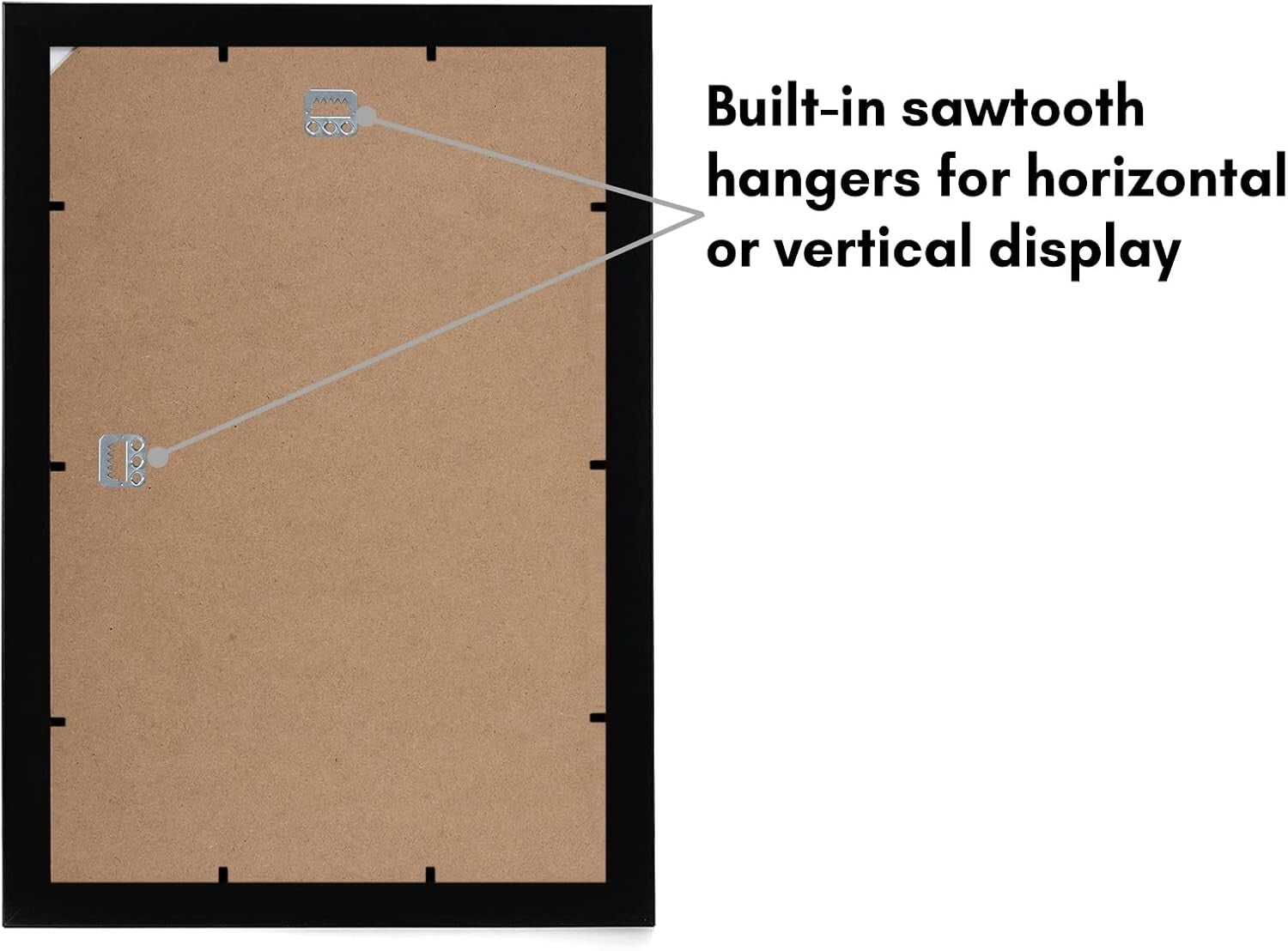 Gallery Style Black Picture Frames 11x17 with Durable Engineered Wood - 4 Pack