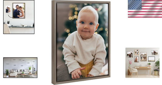 16x20 Custom Printed Canvas Art - Hand-Framed Gray Wall Decor for Any Room