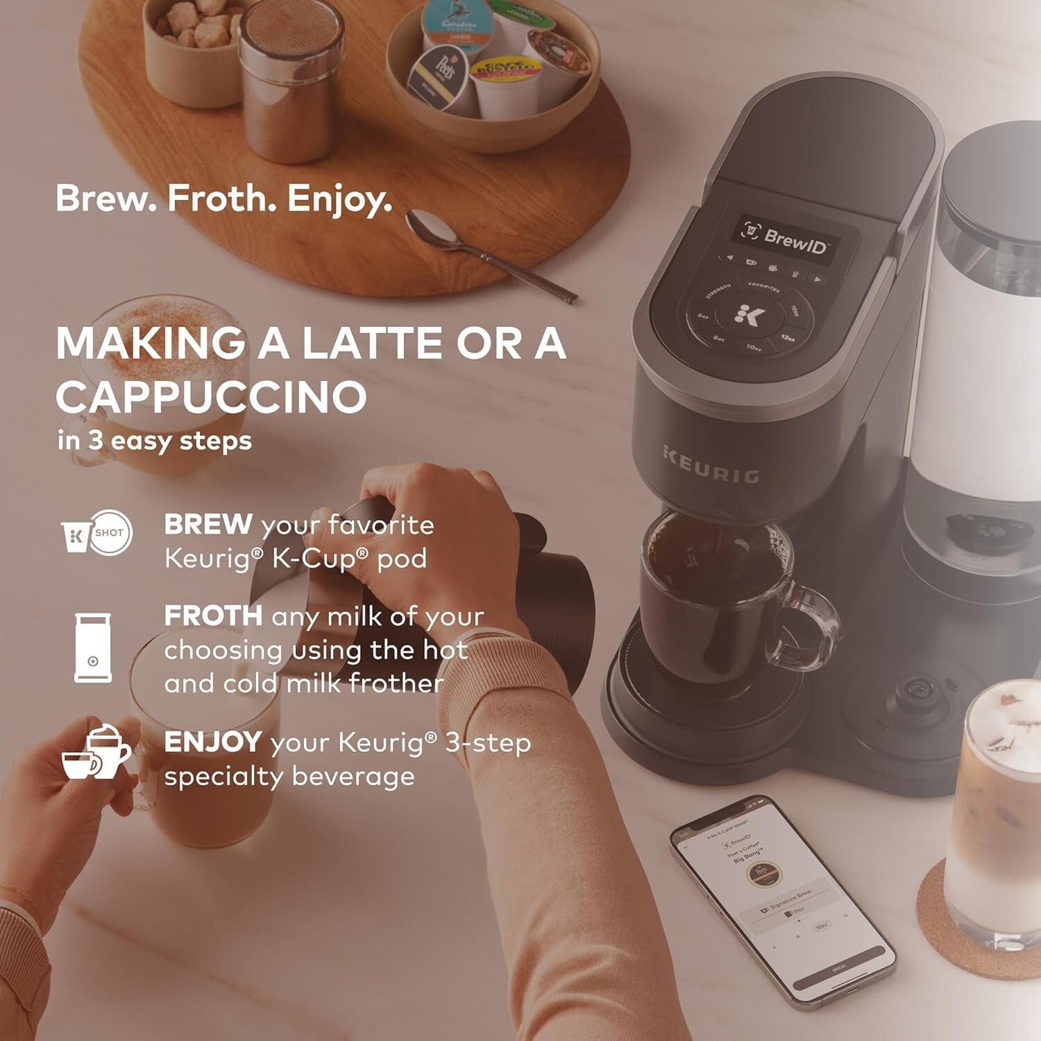 WiFi Enabled K-Cafe Coffee Brewer with MultiStream Technology - Modern Design