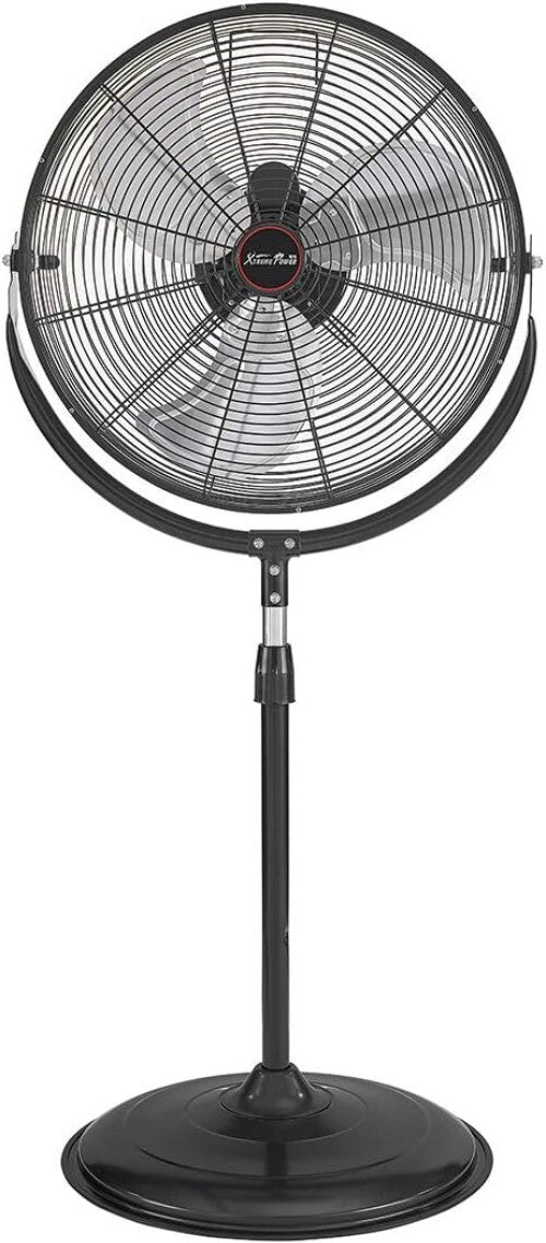 High Velocity 20" Standing Shop Fan with Telescoping Height & 3-Speed Control