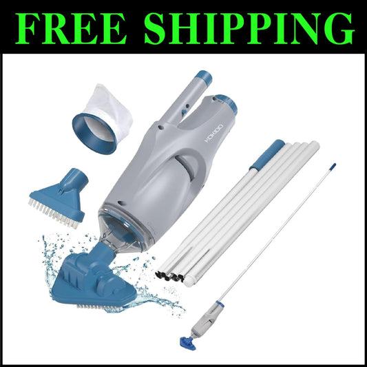 Dual Brush Rechargeable Handheld Pool Cleaner - Efficient for Hot Tubs and Spas