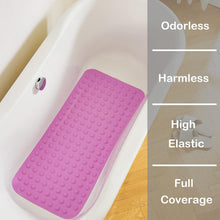 Load image into Gallery viewer, Washable Non-Toxic Bath Mat 18x40 - Light Purple Silicone for Excellent Grip