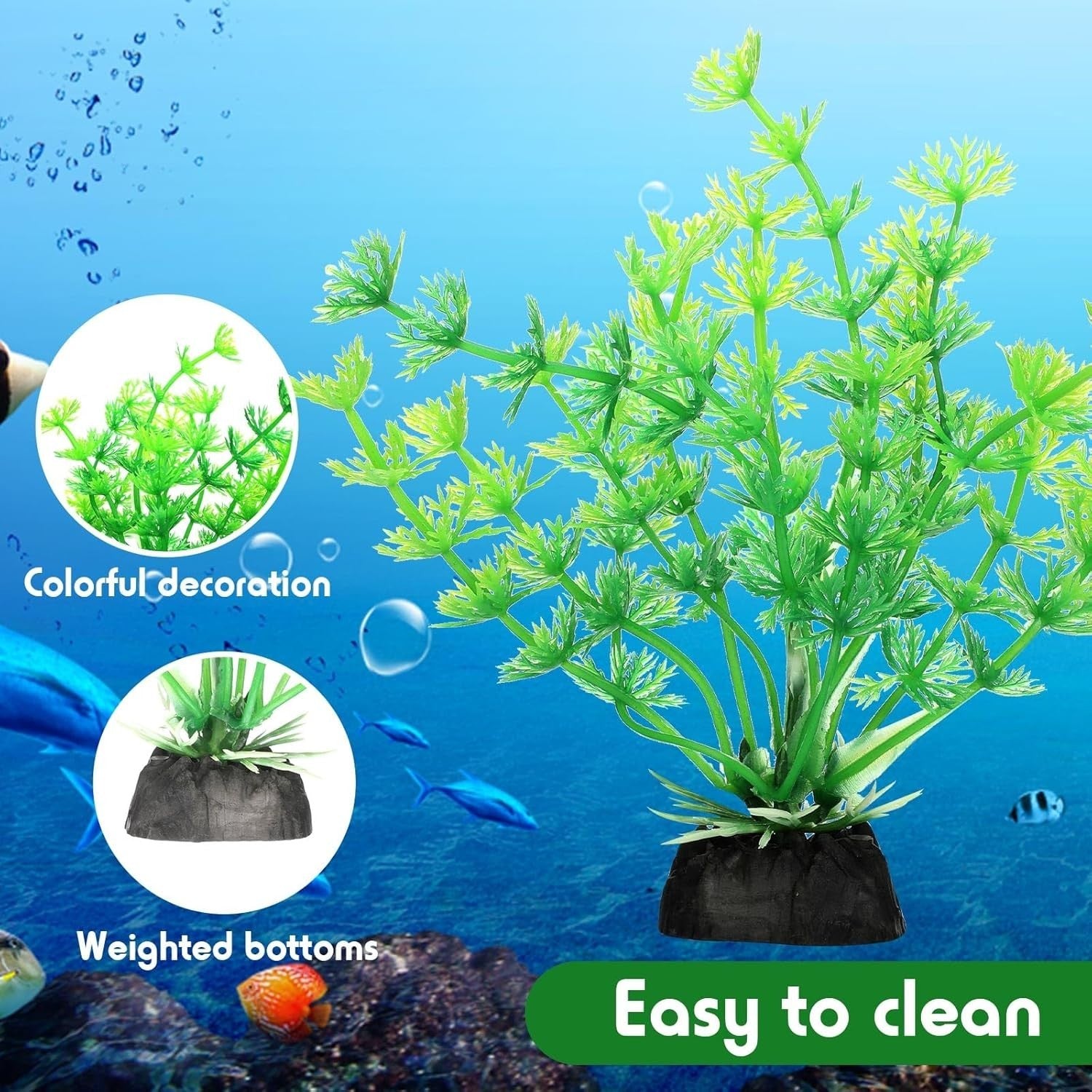 100 Pcs Artificial Aquarium Plants - Vibrant Fish Tank Decorations (45 Styles)
