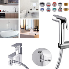 Load image into Gallery viewer, Modern Handheld Bidet Attachment - Easy Install Chrome Faucet Hose with Adapters