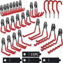 Load image into Gallery viewer, Premium Powder-Coated Garage Hooks Set - Secure Wall-Mounted Tool Organizer