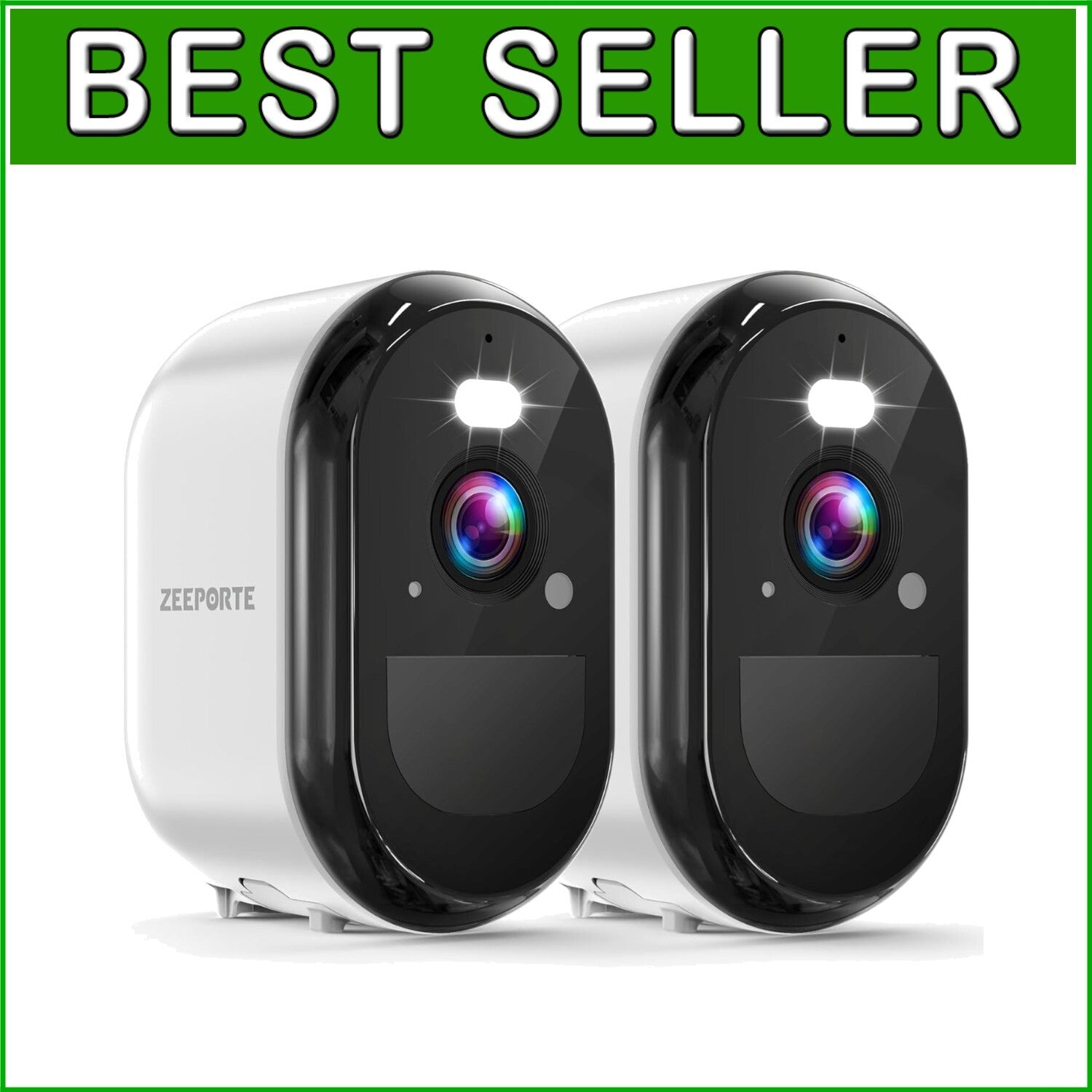 AI-Powered 2K Outdoor Security Cameras with Rechargeable Battery & Night Vision