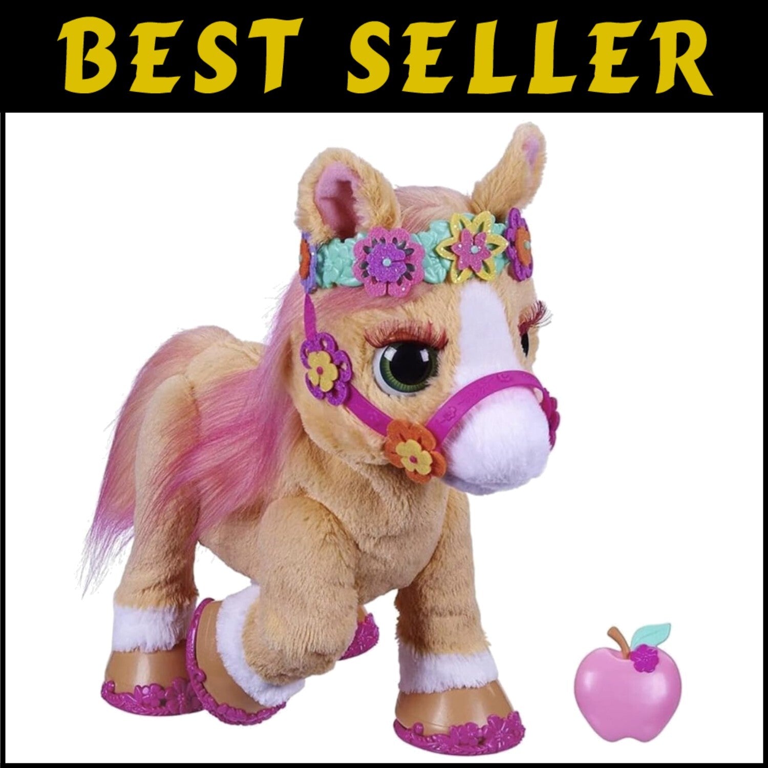 Cinnamon My Stylin’ Pony - 14-Inch Plush Toy with 26 Accessories & Nighttime Fun