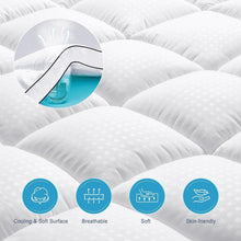 Load image into Gallery viewer, Machine Washable Twin Size Cooling Mattress Topper - Luxury Gel Foam Comfort