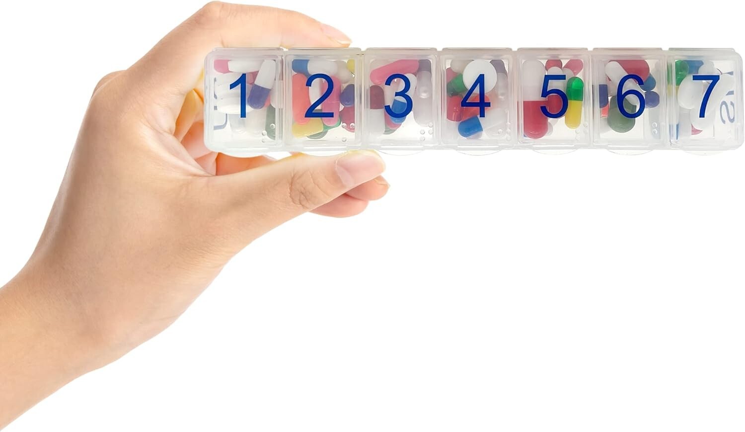 7-Day Clear Weekly Pill Organizer - Your All-in-One Medication Solution