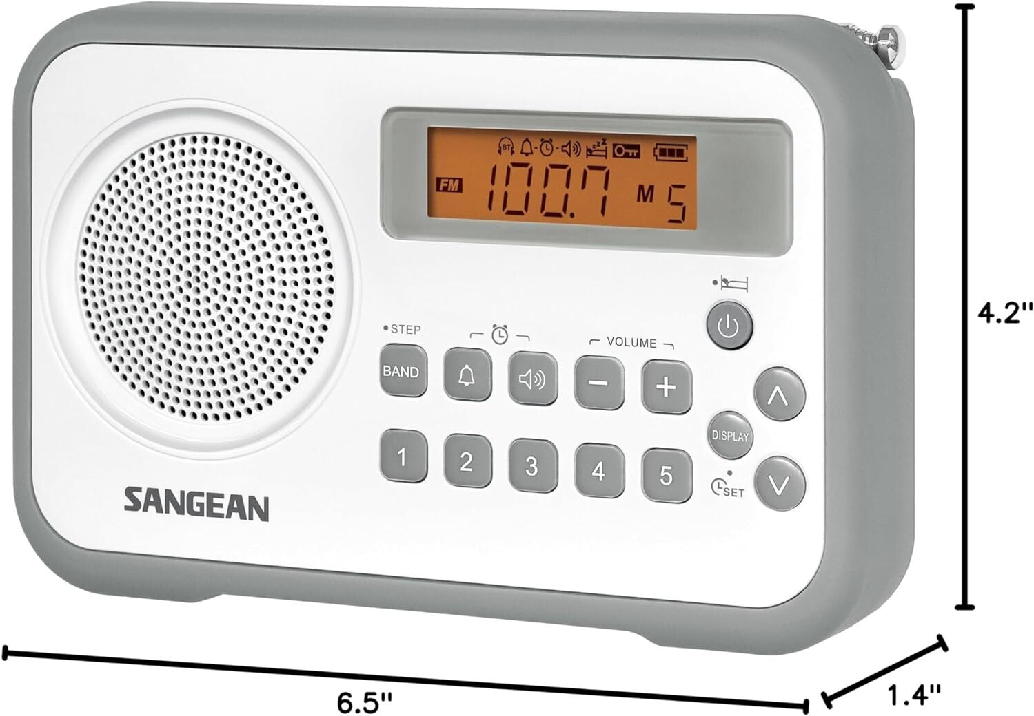 Compact PR-D18 Portable Radio with Alarm Clock - Perfect for Outdoor Adventures