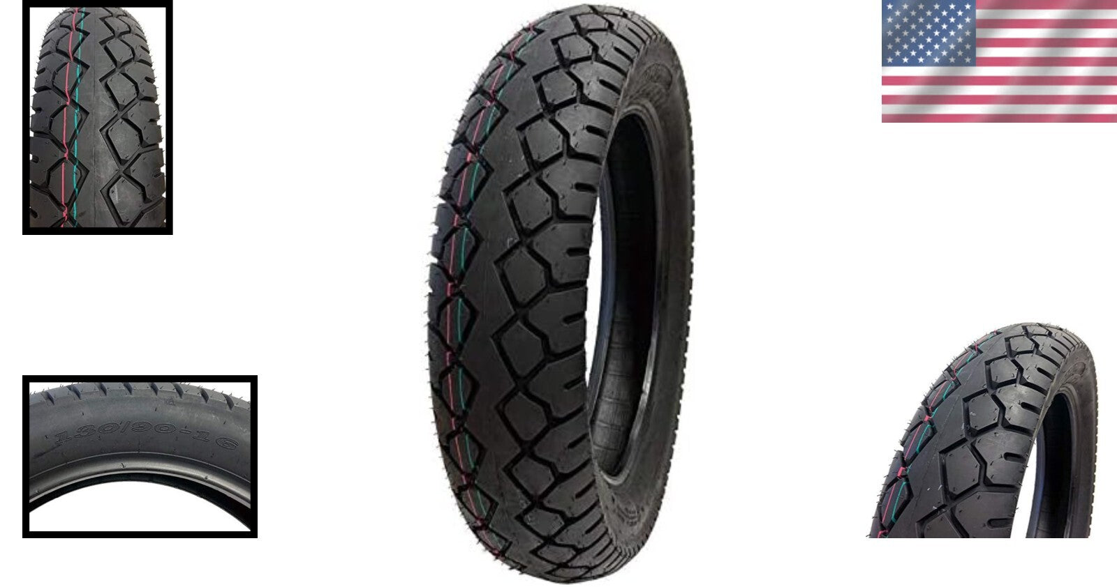 DOT Approved 130/90-16 Motorcycle Tire for Harley Davidson - 6-Ply Durability