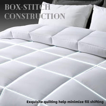 Load image into Gallery viewer, Oversized King Comforter - White All Season Duvet, Lightweight Down Alternative