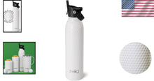 Load image into Gallery viewer, Travel-Friendly 20oz Stainless Steel Water Bottle with Spill-Proof Straw Cap
