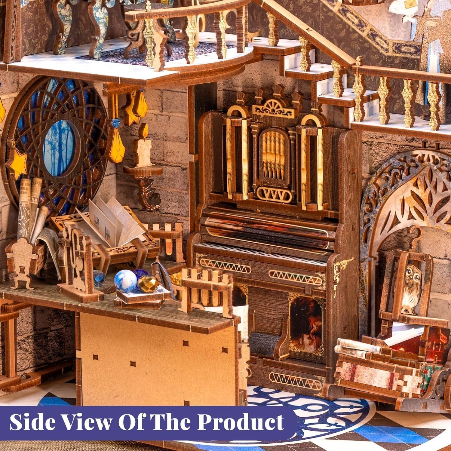 Nebula Common Room Book Nook Kit - Enchanting Miniature Decor with LED Light