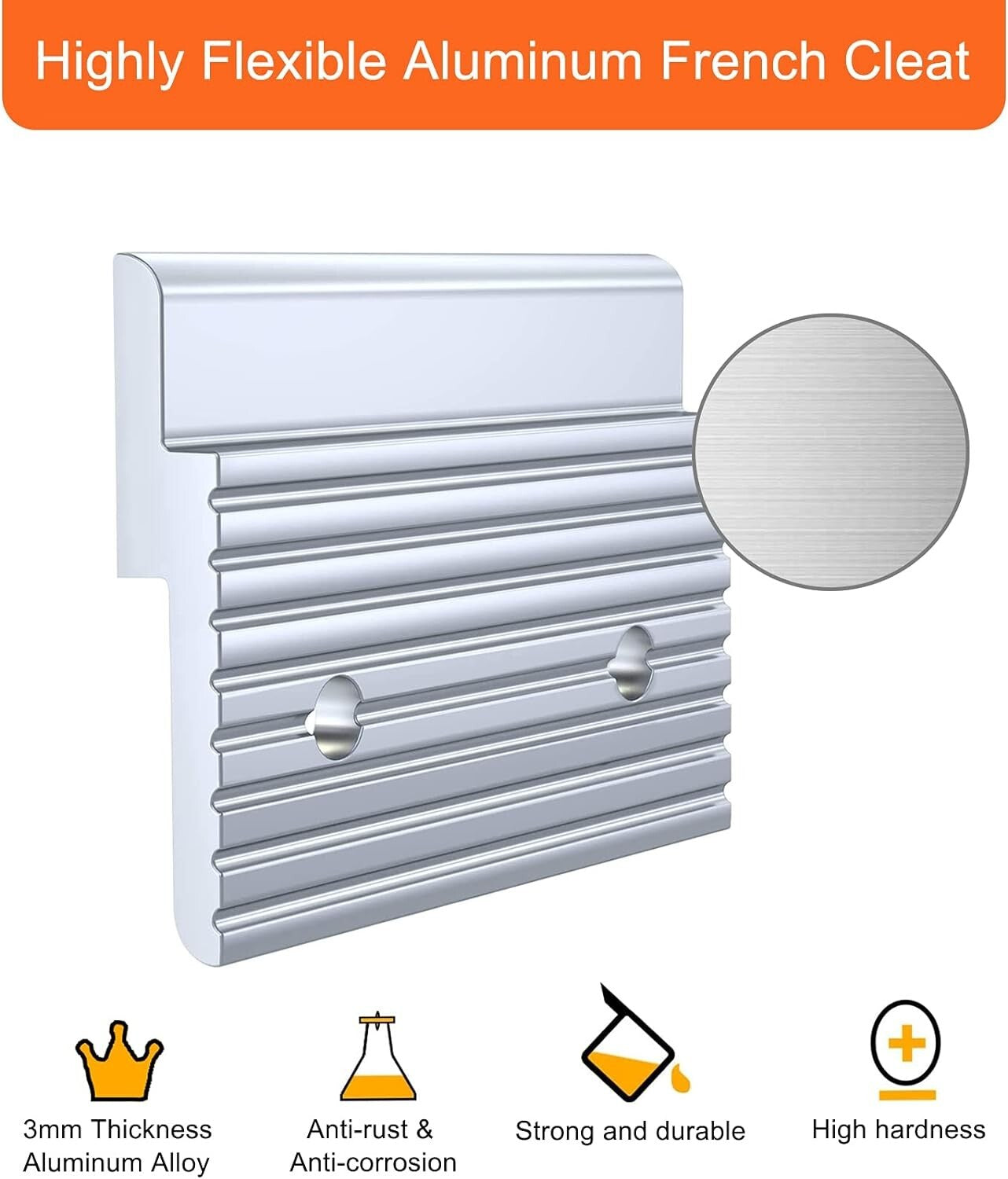 Durable 50 Pair French Cleat Hanger - Supports Up to 50 lbs, Easy Installation