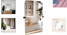 Load image into Gallery viewer, Stylish Adjustable Frameless Mirror with Rounded Brackets for Modern Homes