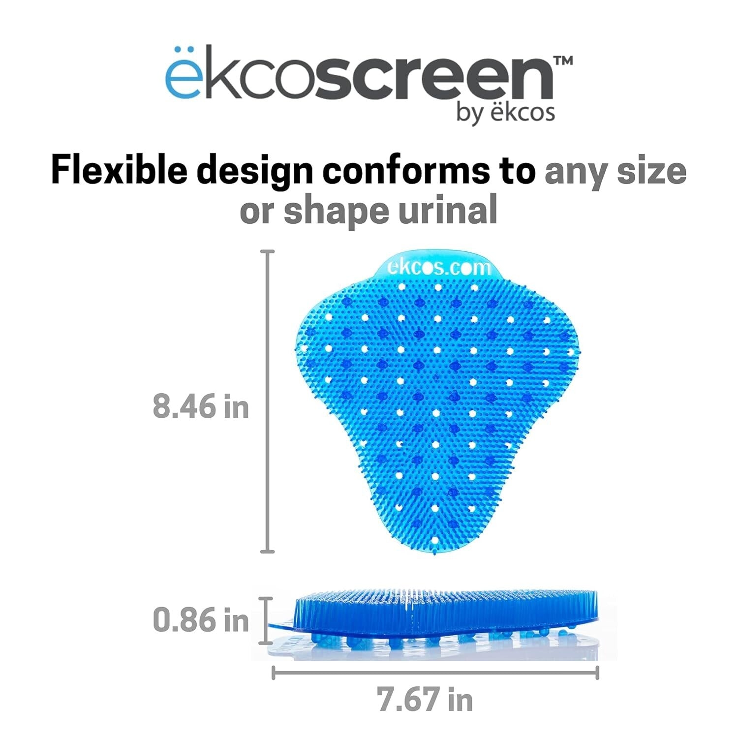 Flexible Anti-Splash Urinal Screen - Economical 12-Pack for Clean Facilities