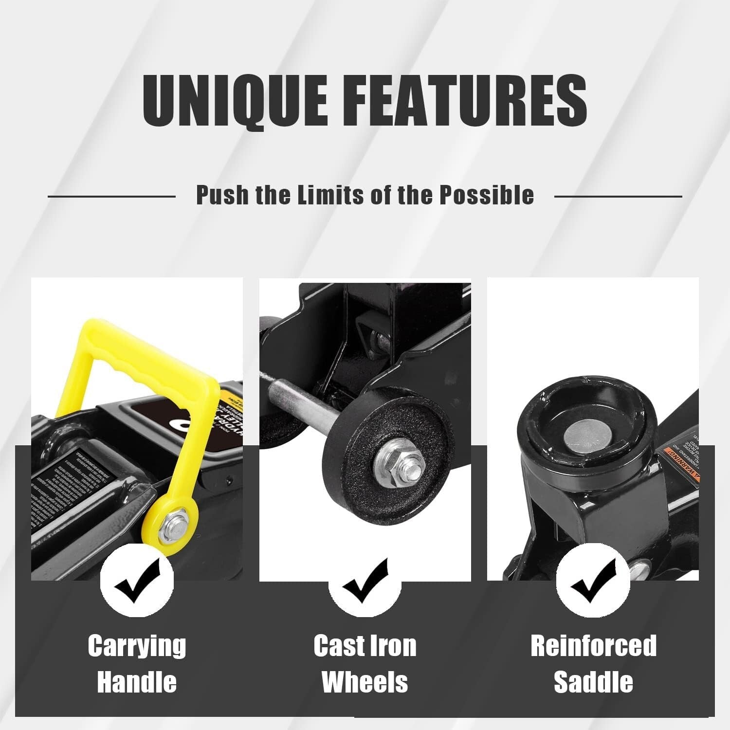 Premium 2 Ton Hydraulic Trolley Floor Jack with Safety Bypass and Carrying Case