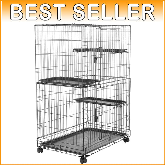 Metal 3-Tier Cat Cage Playpen: Secure & Stylish Safety for your Feline Friends