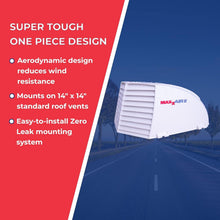 Load image into Gallery viewer, Maxx II White RV Vent Cover - Tough One-Piece Design for All Weather Protection