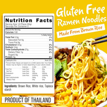 Load image into Gallery viewer, Gluten-Free Ramen Noodles Bulk Pack - 48 Plain Brown Rice Noodles, Low Sodium
