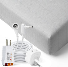 Load image into Gallery viewer, Luxurious Organic Cotton Grounding Sheet with 15-Foot Grounding Cord - King Size
