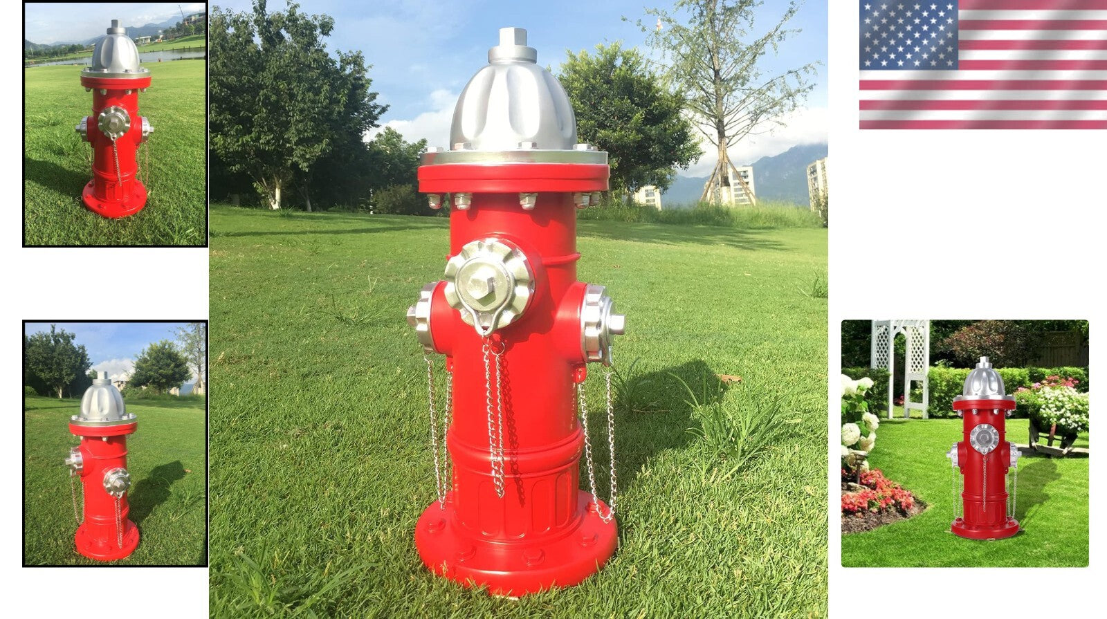 Colorful 17.5" Resin Fire Hydrant Dog Pee Post - Perfect for Potty Training!